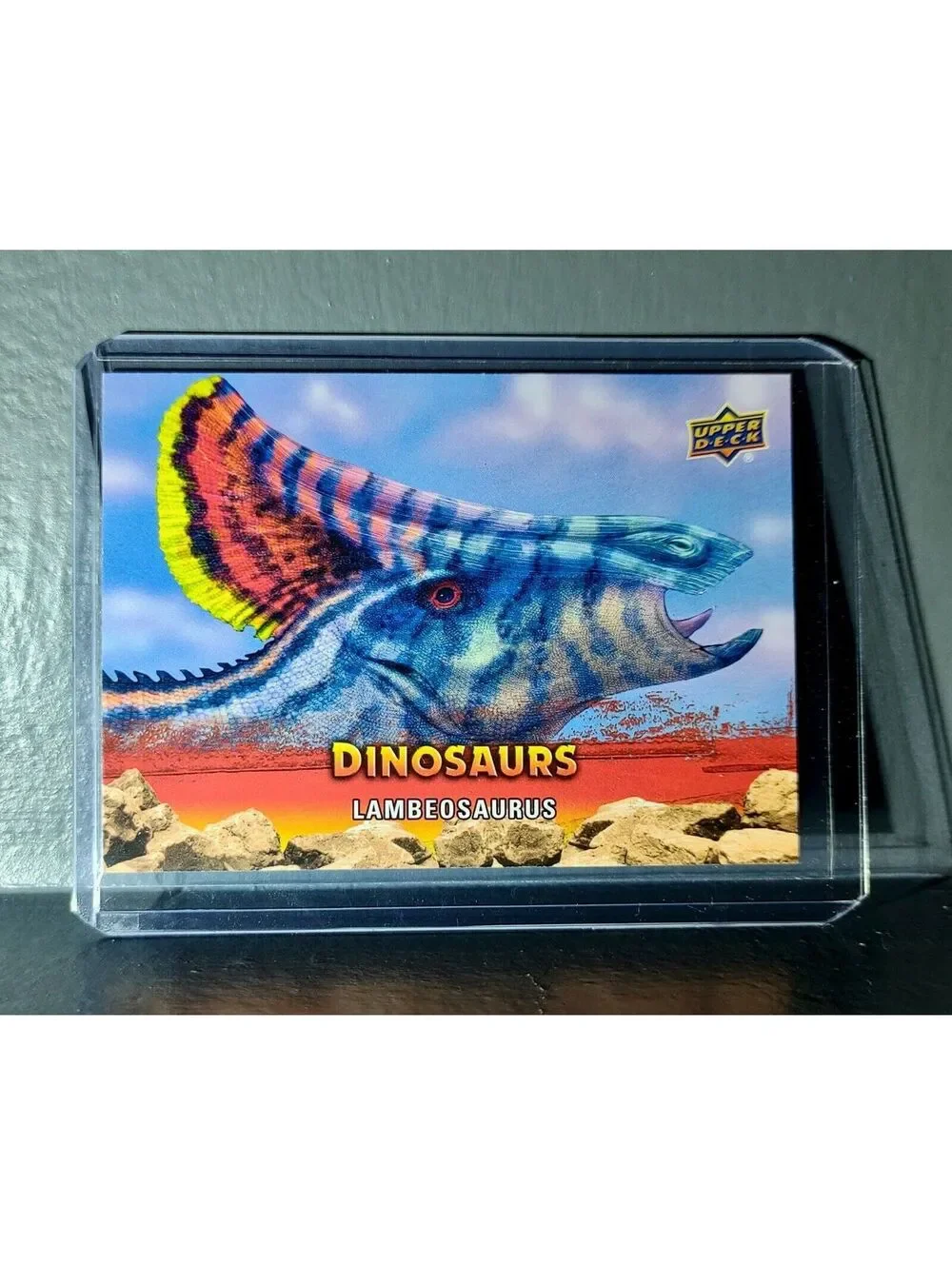 2015 Upper Deck Dinosaurs Lambeosaurus Extinction Red Parallel #52 Card
